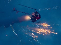 Chopperbatics - Helicopter setting off Fireworks