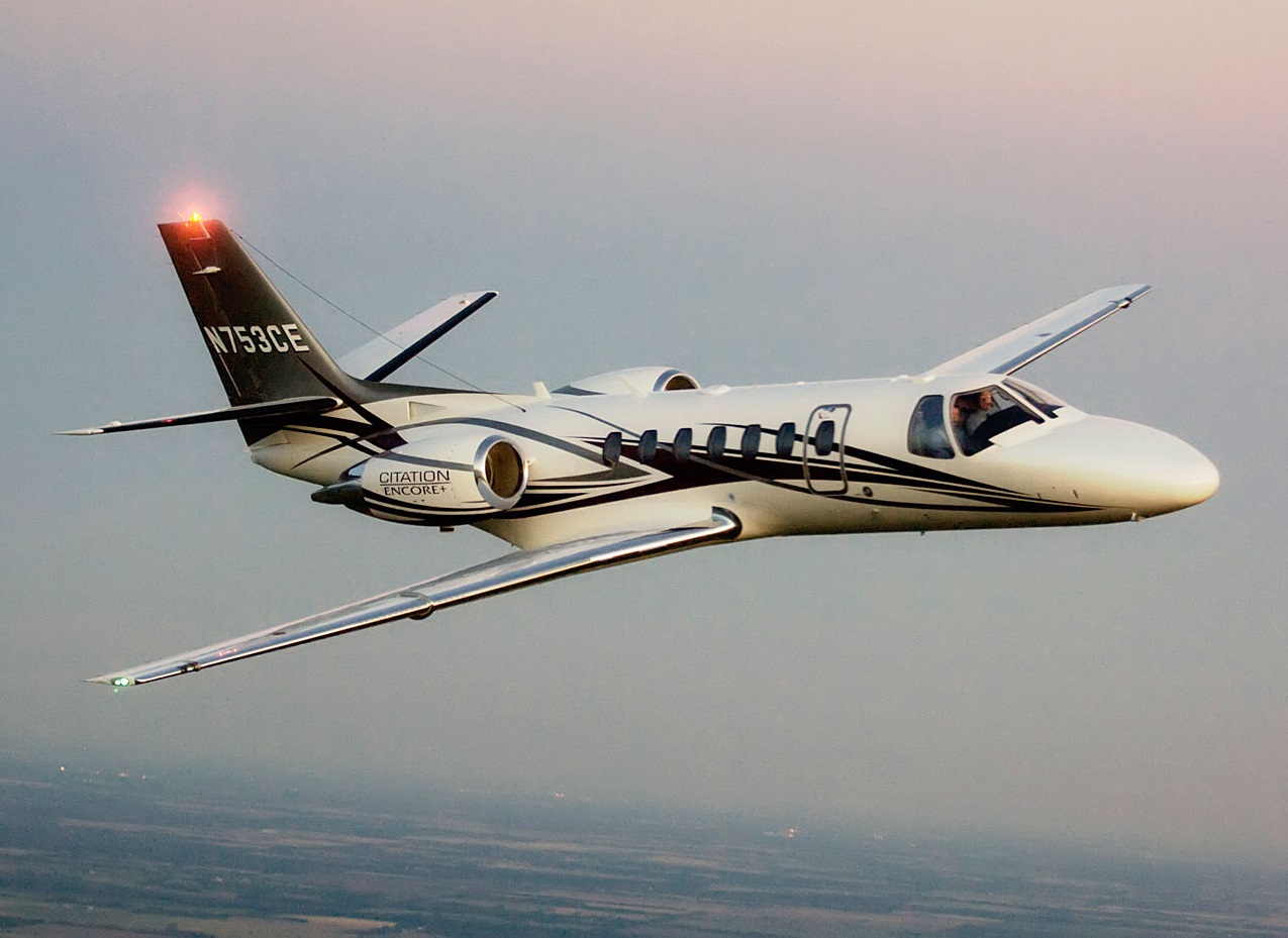 Cessna Citation Encore+ light jet in flight